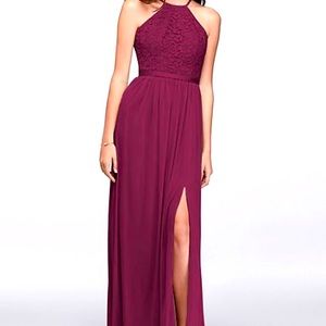 Wine colored bridesmaid dress